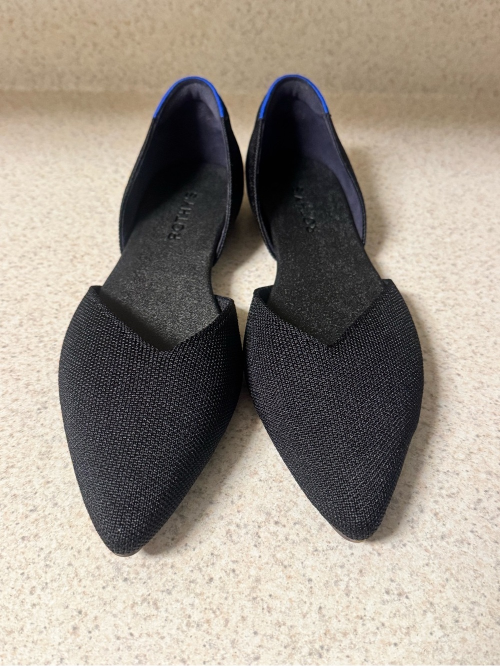 Rothy’s Black Pointed D'Orsay Flats